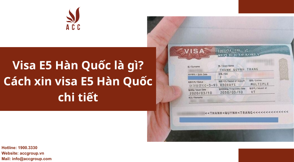 Visa E5 Hàn Quốc là gì? Cách xin visa E5 Hàn Quốc chi tiết