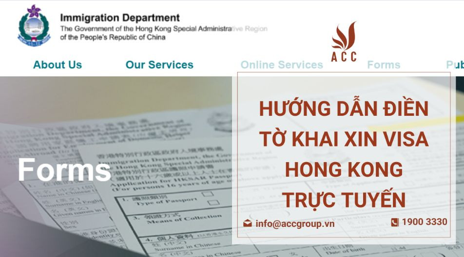 Hướng dẫn điền tờ khai xin visa Hong Kong trực tuyến