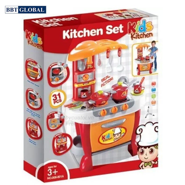 Bộ đồ chơi nấu ăn cao cấp cao 70cm 008-801A