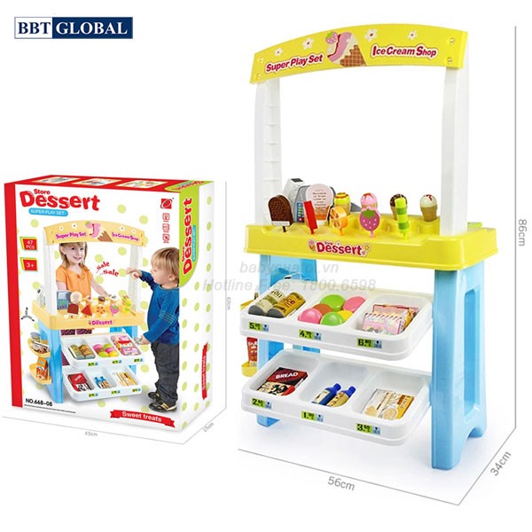 Đồ chơi siêu thị kem và bánh ngọt 668-08
