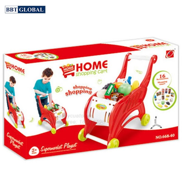 Đồ chơi xe đẩy siêu thị cao cấp 668-40