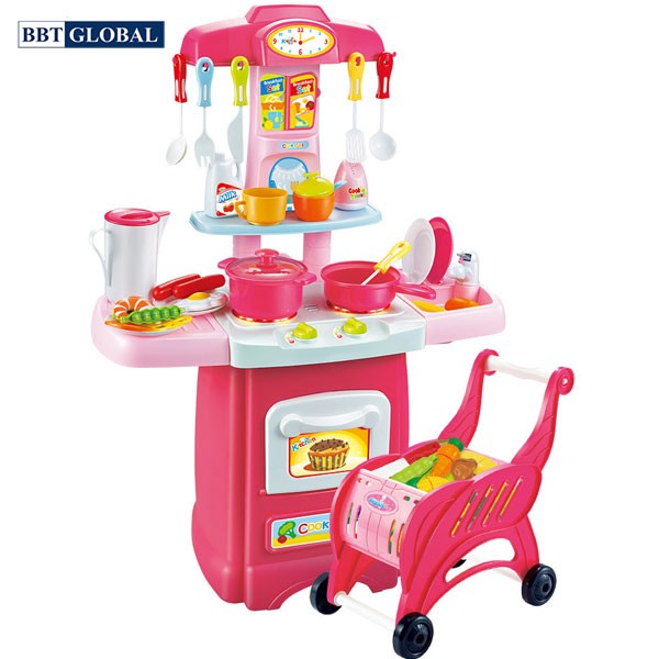 Đồ chơi nấu ăn cao cấp có xe đẩy siêu thị 889-124