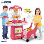 Đồ chơi nấu ăn cao cấp có xe đẩy siêu thị 889-124
