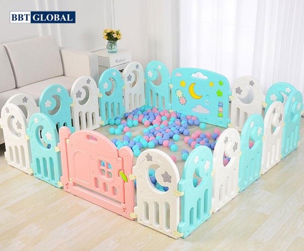 Quây cũi nhựa cho bé BR9508 18 cạnh