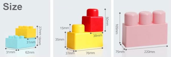 Bộ xếp hình gạch khổng lồ Hàn Quốc cho bé HN993