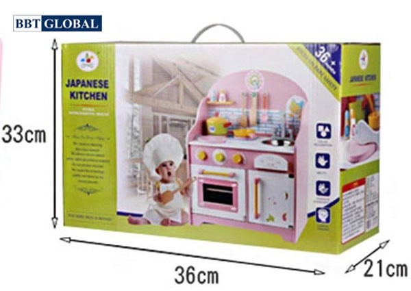 Đồ chơi nấu ăn BBT Global bếp gỗ cao cấp MSN17061