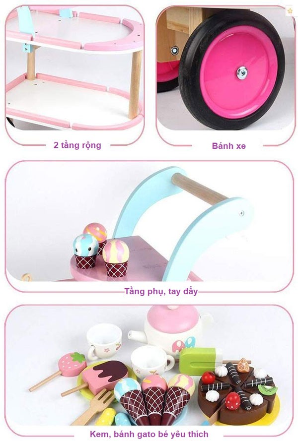 Bộ đồ chơi xe đẩy bánh kem MSN17076