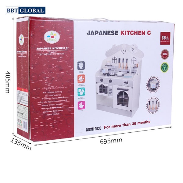 Đồ chơi nấu ăn BBT Global bếp gỗ cao cấp MSN19030