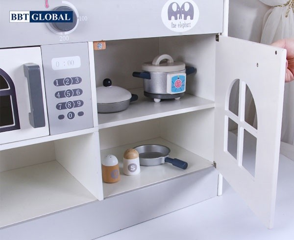Đồ chơi nấu ăn BBT Global bếp gỗ cao cấp MSN19030