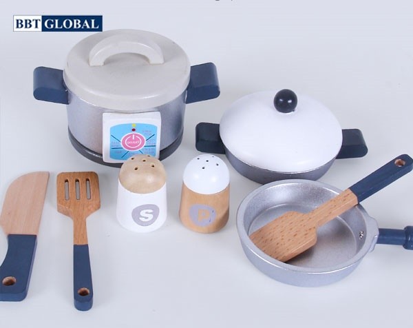 Đồ chơi nấu ăn BBT Global bếp gỗ cao cấp MSN19030