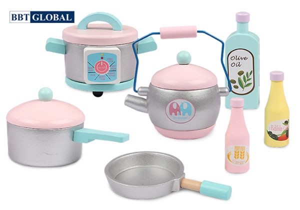 Đồ chơi nấu ăn BBT Global bếp gỗ cao cấp MSN19032