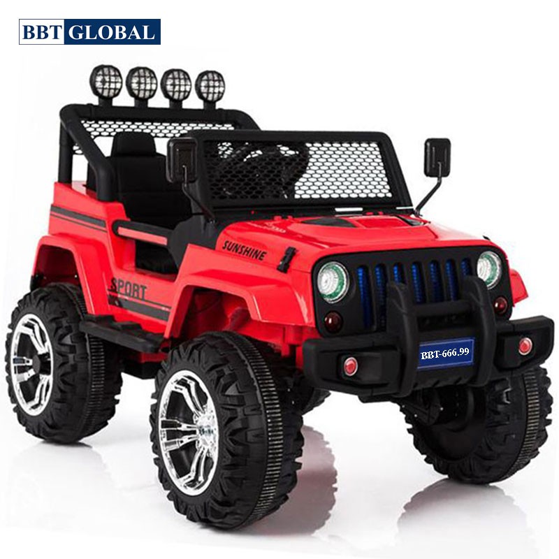 Ô tô điện trẻ em địa hình 4 động cơ màu đỏ BBT-666.99D