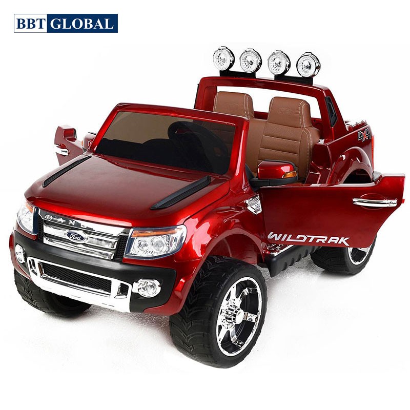 Ô tô điện trẻ emFORD RANGER bản quyền đỏ mận phun sơn FORD-DCC