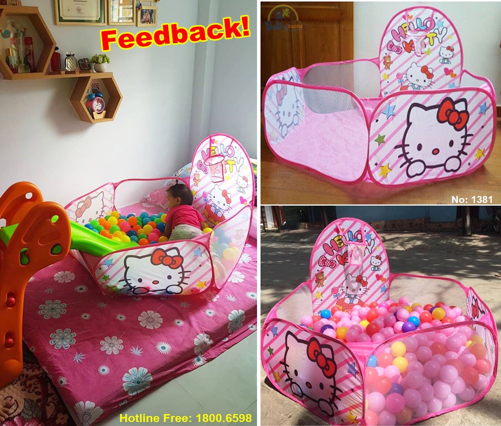 nhà bóng hello kitty cho bé gái 1381