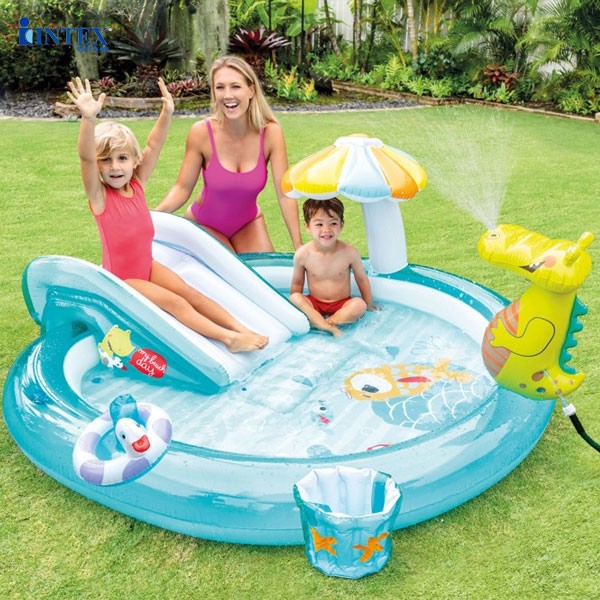 bể bơi phao có cầu trượt intex 57165