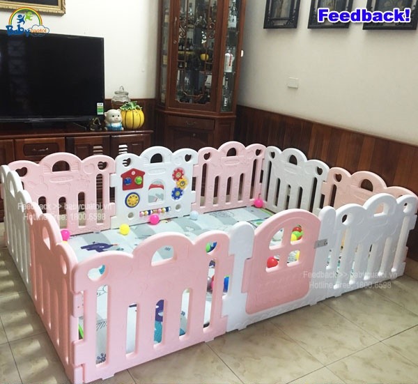 Quây cũi 8 cạnh Hàn Quốc nhập khẩu có đồ chơi HNP737-8 cạnh