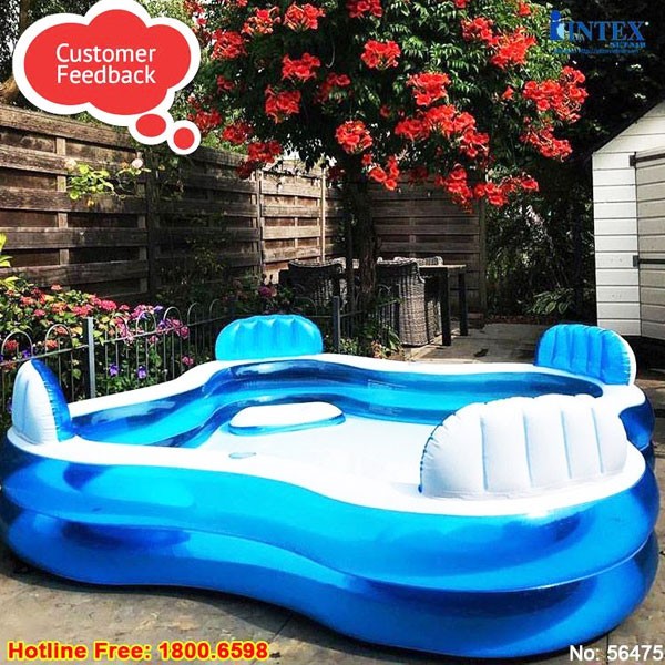 Bể bơi phao Salon 2m29 hình vuông INTEX 56475