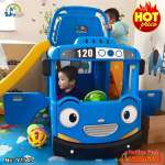 Cầu trượt bể bóng Hàn Quốc xe Bus Tayo 3 trong 1 Y1543