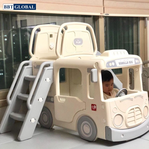 Cầu trượt bể bóng xe bus Hàn Quốc Vanilla Y1902
