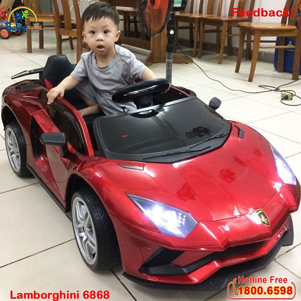 Xe Ô tô điện trẻ em dáng Lamborghini có micro karaoke BBT-6868