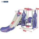 Cầu trượt xích đu hình lâu đài BSL301