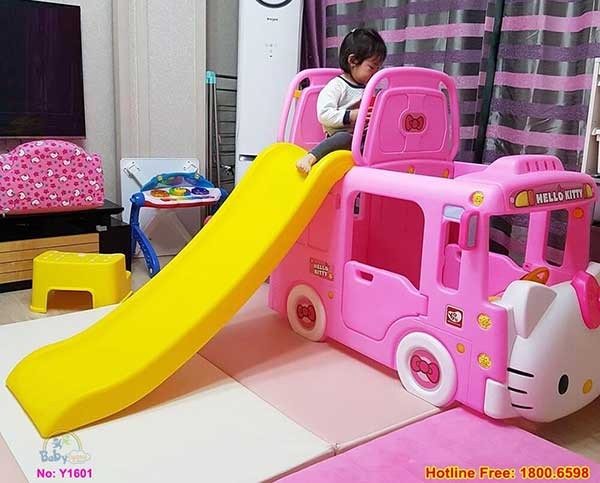 Cầu trượt xe buýt cho bé
