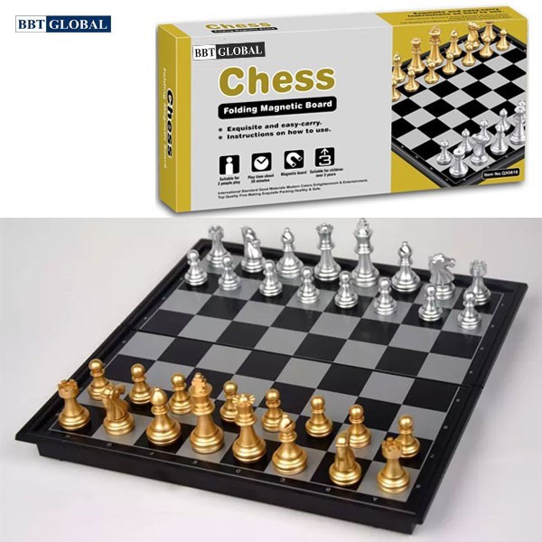 Bộ cờ vua vàng bạc nam châm size 48cm QX9816