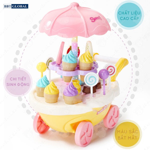 Đồ chơi xe đẩy bán kem cỡ lớn có nhạc 668-55