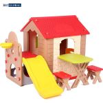 Nhà chơi cầu trượt kèm bàn ghế Hàn Quốc cho bé HN777