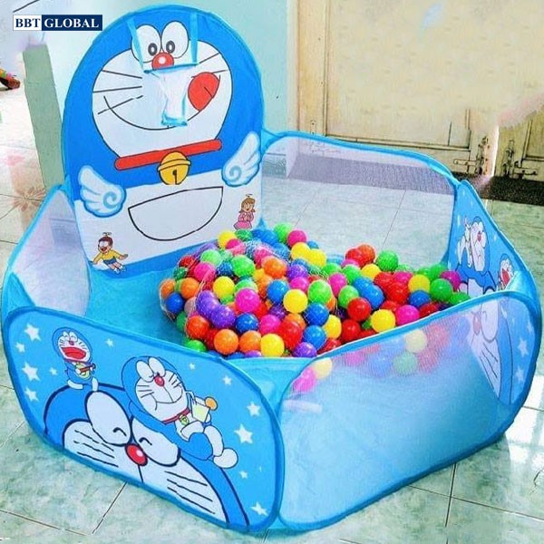 Nhà bóng cho bé Doraemon có ném bóng rổ 1382