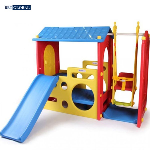 Nhà chơi kèm cầu trượt xích đu Hàn Quốc cho bé DS703