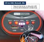 Ô tô điện trẻ em Lamborghini sơn đỏ ghế da bánh cao su BBT-6868CCS