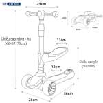 Xe trượt Scooter 2 trong 1 cho bé có đèn và nhạc SK1304