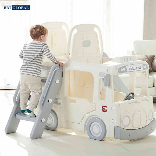 Cầu trượt bể bóng xe bus Hàn Quốc Vanilla Y1902