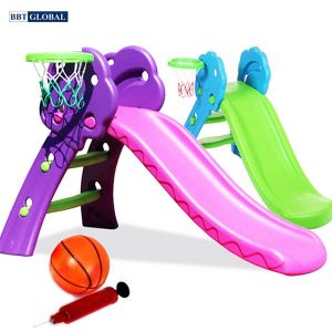 Cầu trượt cho bé có ném bóng rổ 130cm ZK035-2