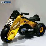 Xe máy điện trẻ em 2 động cơ màu Vàng Gold BBT-1301S