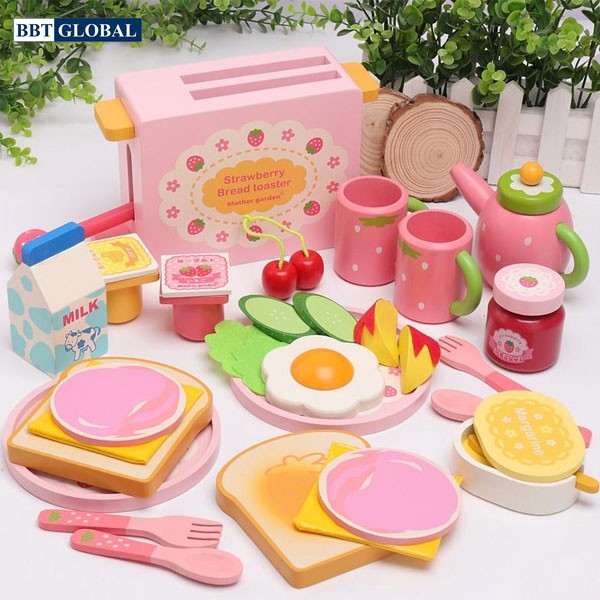 Bộ đồ chơi nấu ăn nhanh gỗ cao cấp cho bé JYNC016