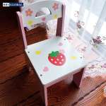 Ghế ngồi gỗ cao cấp kèm bàn chơi trang điểm gỗ cho bé JYNC017