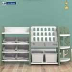 Giá kệ để đồ chơi và đồ dùng cho bé BBT Global xanh lá SH9604