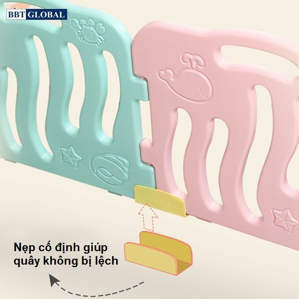 Quây cũi cho bé hình lượn sóng cao cấp WL02