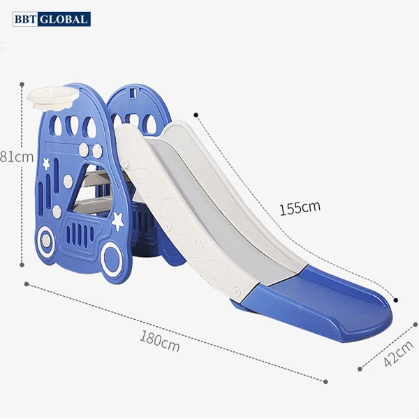 Cầu trượt cho bé ô tô máng dài 180cm WL03