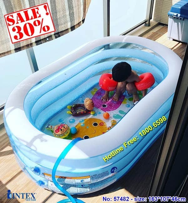 bể bơi phao mini 3 tầng
