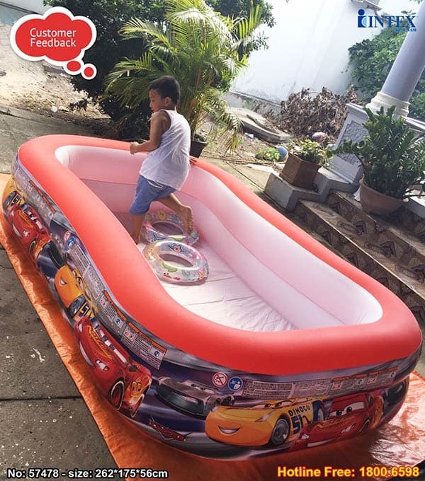 Bể bơi phao cho bé ô tô McQueen INTEX 57478