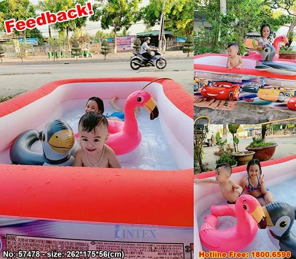 Bể bơi phao cho bé ô tô McQueen INTEX 57478