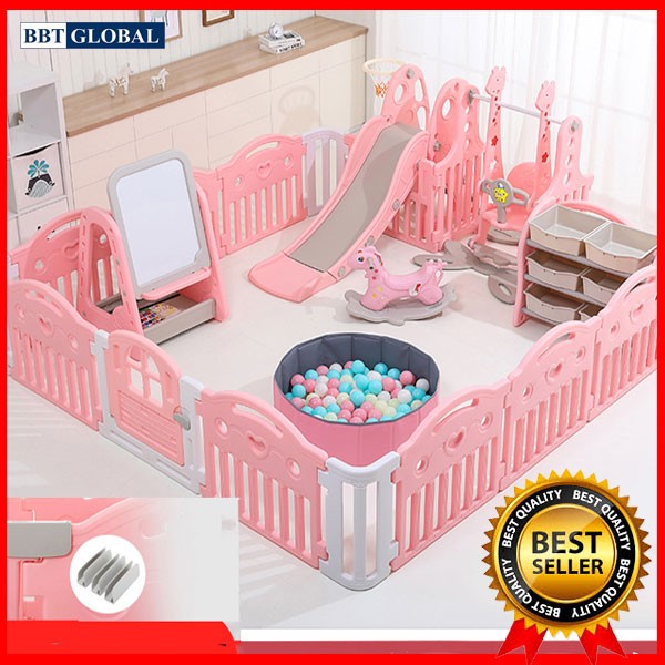 Combo Quây bóng cầu trượt xích đu BBT Global BSL303