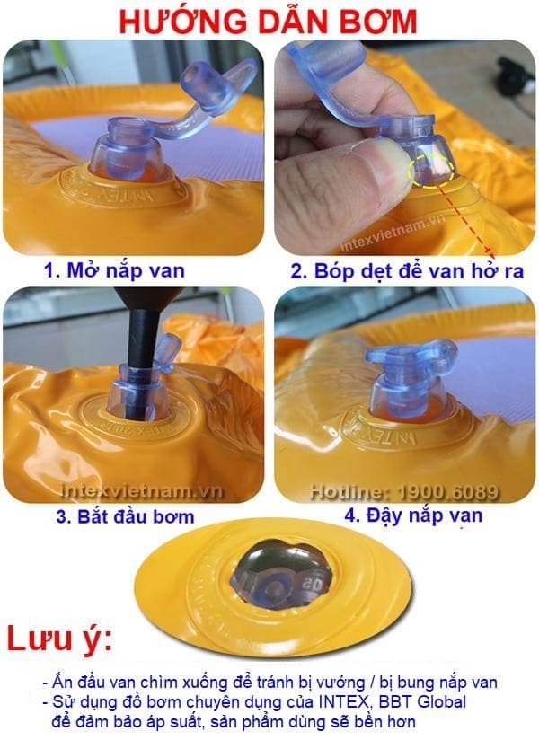 Bể bơi phao cầu vồng INTEX 56441 | Hướng dẫn bơm hơi