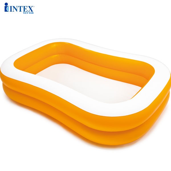 Bể bơi phao hình chữ nhật 2m29 màu cam INTEX 57181