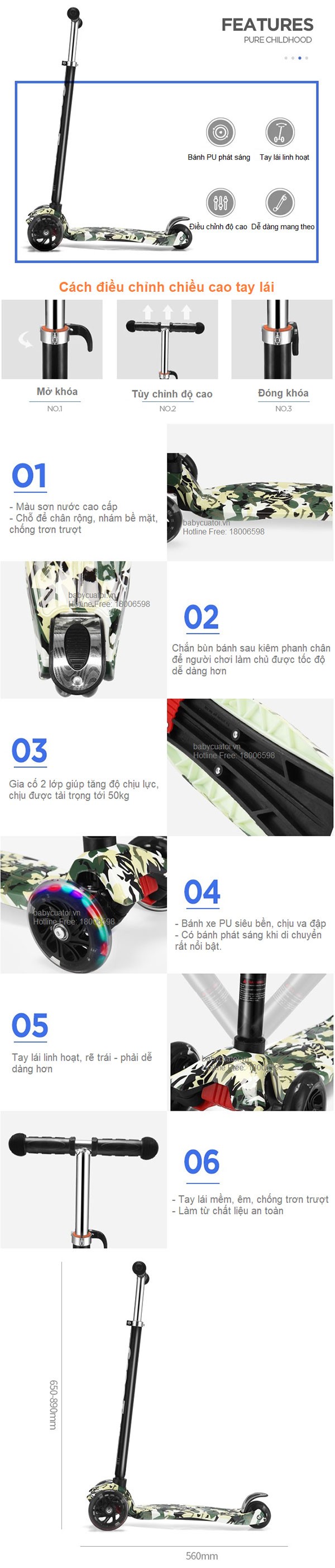 xe trượt scooter trẻ em 3 bánh