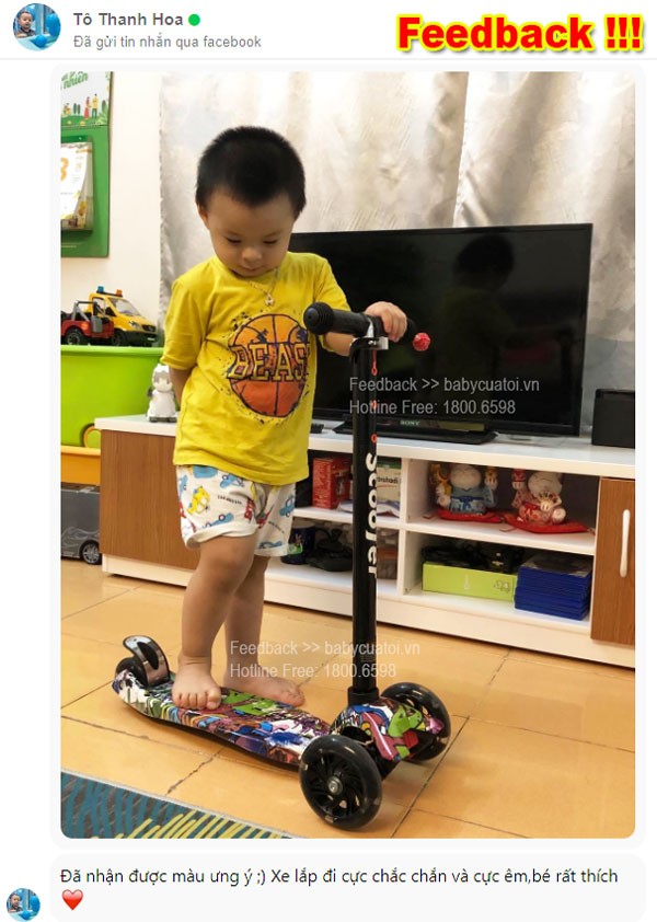 xe trượt scooter trẻ em 3 bánh