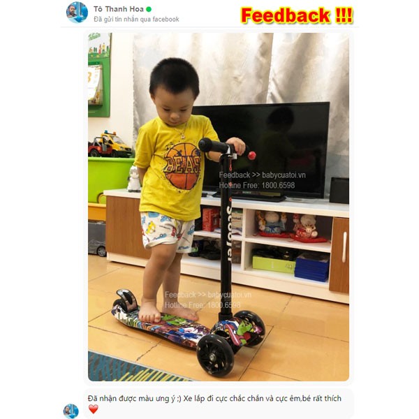Xe trượt Scooter BBT Global cho bé KM001A